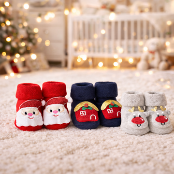 Festive Anti-Slip Baby Floor Socks – Winter Collection