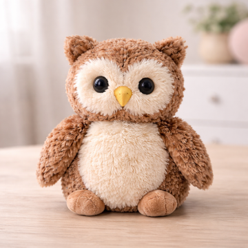 Apricot Lamb Toys Plush Brown Owl Stuffed Animal Soft Cuddly Perfect for Child (Brown Owl9.5 Inches)
