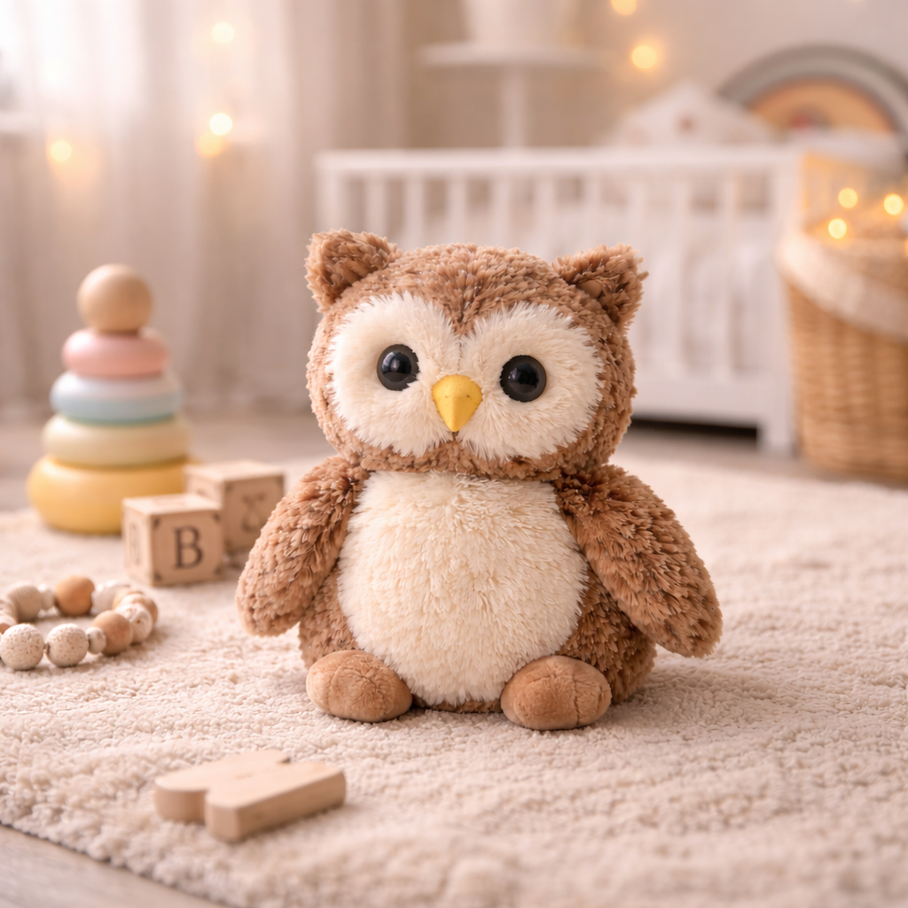 Apricot Lamb Toys Plush Brown Owl Stuffed Animal Soft Cuddly Perfect for Child (Brown Owl9.5 Inches)