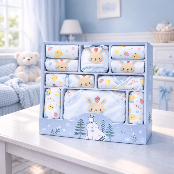 Newborn Gift Box with Baby Clothes & Outfit Set